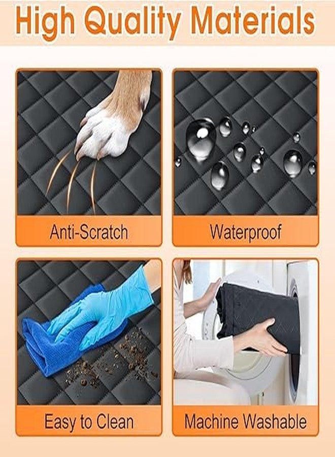 TAOCOCO أرجوحة تاوكوكو للكلاب للسيارة، قابلة للتحويل، مانعة للانزلاق، مقاومة للماء، واقي مقعد خلفي للكلاب مع نافذة شبكية للرؤية، ظهر مقاوم للخدش (أسود، قياسي (54 بوصة عرض × 58 بوصة طول)) - Image 4